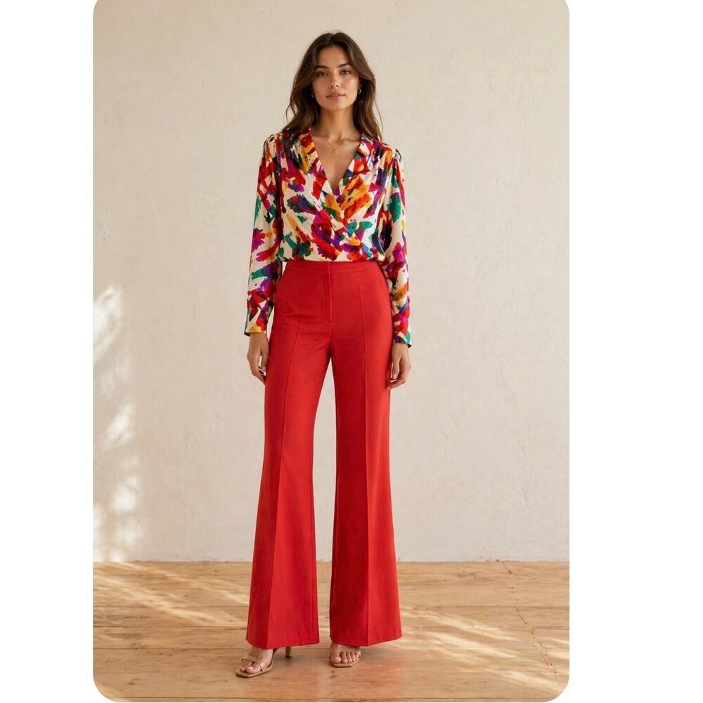 Vintage 80s Argenti Silk Maximalist Double Breasted Blouse Size S 6